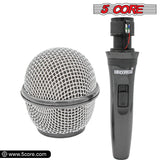 5 CORE Karaoke Microphone Dynamic Vocal Handheld Mic Cardioid Unidirectional Microfono w On and Off Switch Includes XLR Audio Cable Mic Holder PM 600