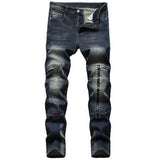 Mens Stretch Straight Fit Denim Jeans