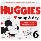 Huggies Snug & Dry Baby Diapers Size 6;  Count 124