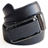 Microfiber Leather Mens Ratchet Belt Belts For Men Adjustable Size, Slide Buckle