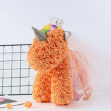 Artificial Flowers 40cm Rose Bear Girlfriend Anniversary Christmas Valentine&#39;s Day Birthday Present For Wedding Party Gift