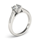 14k White Gold Cathedral Design Solitaire Diamond Engagement Ring (1 cttw)