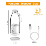 16.9OZ Portable Fruit Blender Electric Rechargeable Juice Cup for Shakes Smoothies Juice Personal Fruit Mixer with 6 Blades