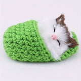 Kawaii Simulation Sleeping Kittens Kawaii Plush Cat Doll Toy For Kids Birthday Gift