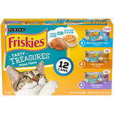 Purina Friskies Tasty Treasures Wet Cat Food Variety Pack 5.5 oz Cans (12 Pack)