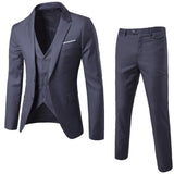 Mens 3-Piece Suit Slim Fit Formal Jacket Set