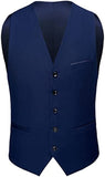 Mens Formal Suit Vest Business Formal Dress Waistcoat Vest with 3 Pockets for Suit or Tuxedo