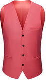 Mens Formal Suit Vest Business Formal Dress Waistcoat Vest with 3 Pockets for Suit or Tuxedo