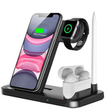 Wireless Charger Stand For iPhone 11 12 X 8 Apple Watch 4