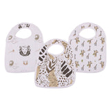 On The Savannah Bamboo Muslin Snap Bibs 3PK