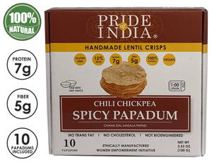Spicy Chickpea Masala Papadum Lentil Crisp
